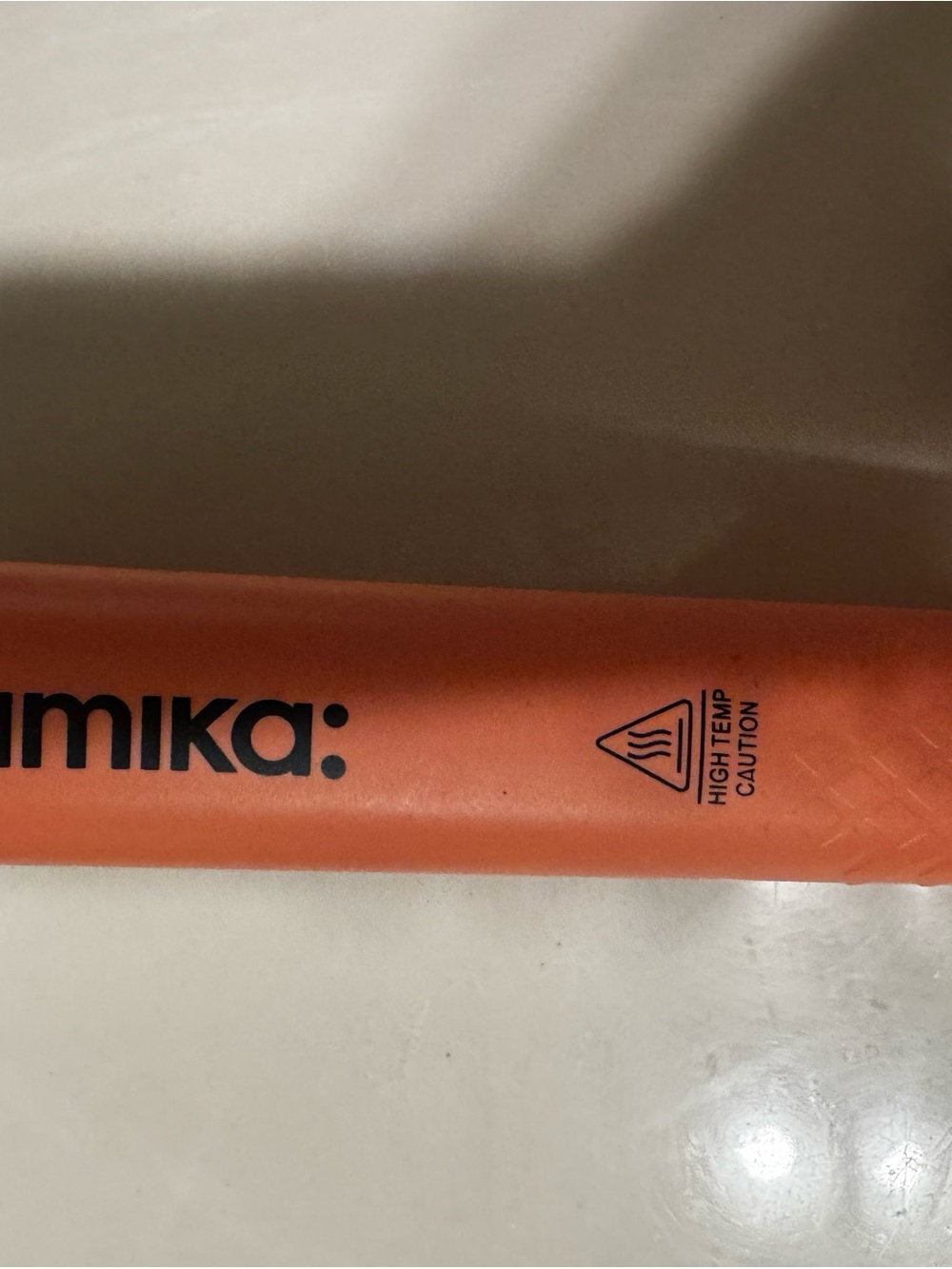 amika Orange Styling Tool Handle with Textured Grip
